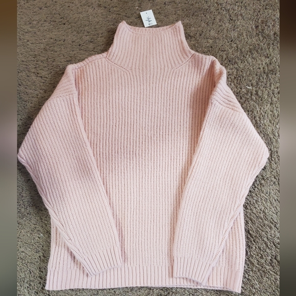 STYLE & CO Pink Chunky Turtleneck Sweater - Picture 4 of 9